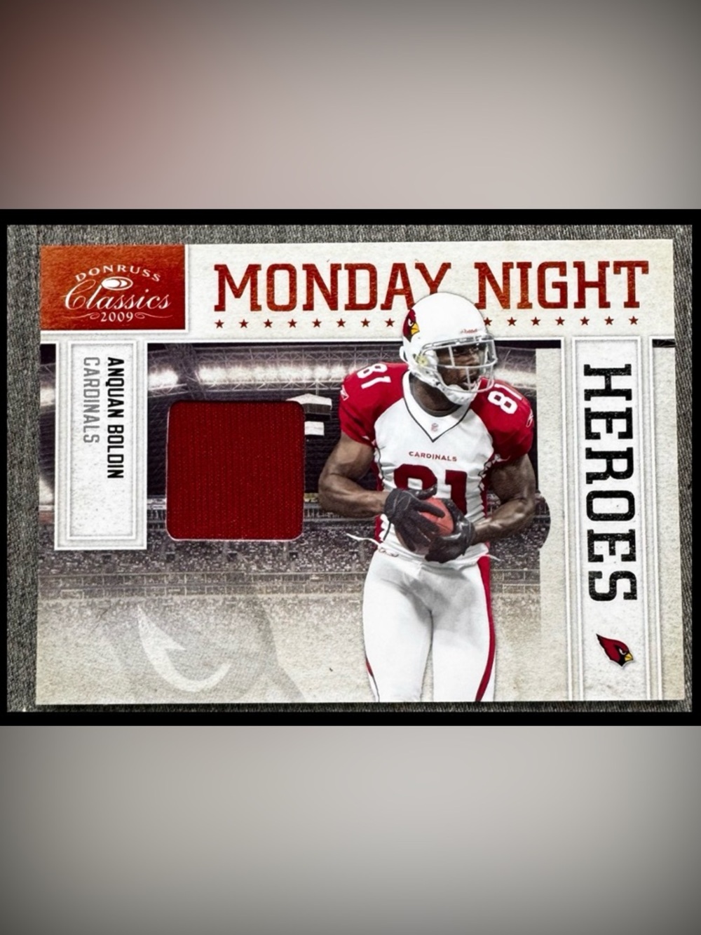 2009 Classics Monday Night Heroes  Anquan Boldin Donruss Jersey Card 192/299